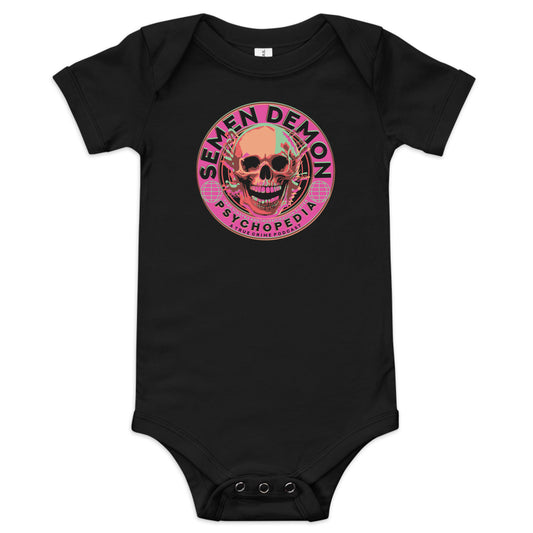 Semen Demon Skull Badge  - Baby Onesie