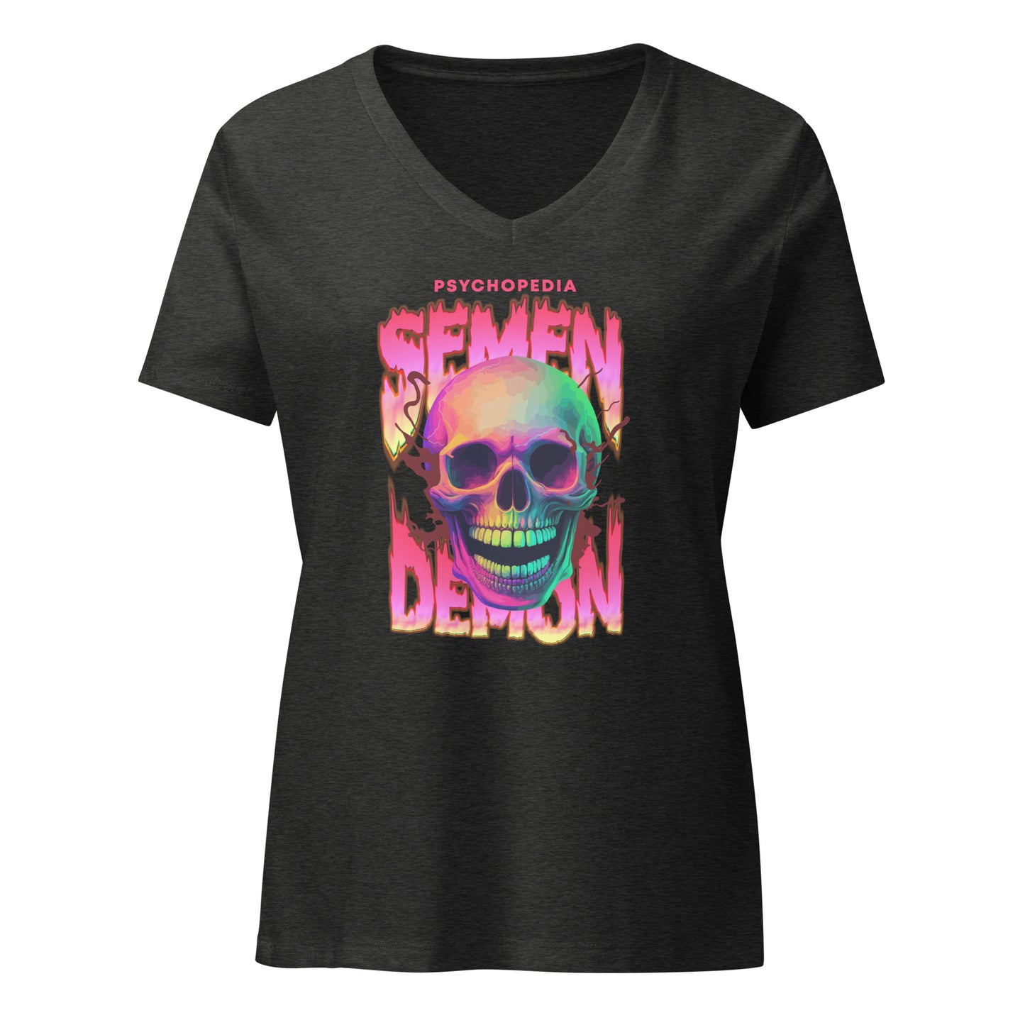 Semen Demon Skull - Women’s V-neck Tee