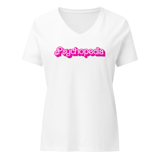 Psychopedia Barbie - Women’s V-neck Tee